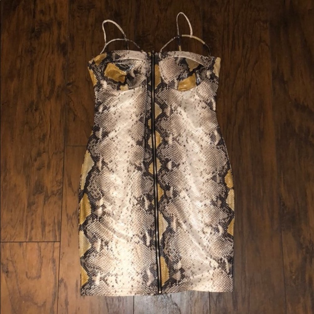 Charlotte Russe Snakeskin Print Mini Dress